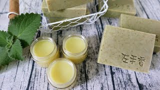 左手香皂amp左手香膏DIY  How to make herbal soap and ointment with Indian Borage [upl. by Joash549]