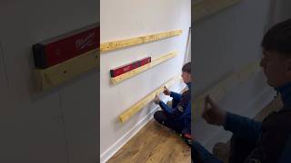 TV wall  part 1 mediawall tvwall carpenter diy construction milwaukeetools carpenterslife [upl. by Leima]