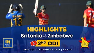 2nd ODI Highlights  Sri Lanka vs Zimbabwe 2022 [upl. by Zucker664]