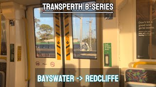 Transperth Airport line  Transperth Bseries  Bayswater  Redcliffe [upl. by Kcinom340]