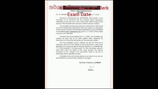 ଆସିଗଲା Odisha Police Jr Clerk Exam Date ll ଜାଣନ୍ତୁ କେବେ ଆସିବ ADMIT Card Police Jr Clerk Exam [upl. by Shiri]