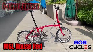 Brompton CLine Explore MidHandlebar Without Rack M6L House Red 2023 [upl. by Sully]