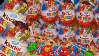 BONUS Kinder Surprise Eggs Marvel Twist Heads Opening  Limited Addition [upl. by Yklam830]