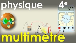 LE MULTIMÈTRE  Voltmètre  Ampèremètre  Ohmmètre  PhysiqueChimie  Collège 4e [upl. by Ollehto]