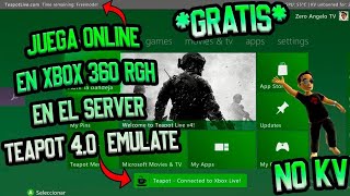 Xbox 360 Rgh  SERVIDOR TEAPOT 40 PARÁ JUGAR ONLINE EN XBOX LIVE  NO KV  GRATIS 2021 [upl. by Pfosi]