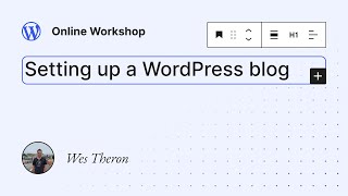 Setting up a WordPress blog [upl. by Esinek]