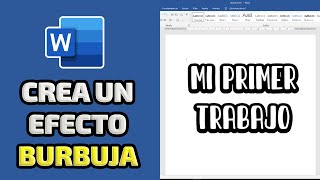 Cómo hacer un Título EFECTO BURBUJA en Word [upl. by Semele]