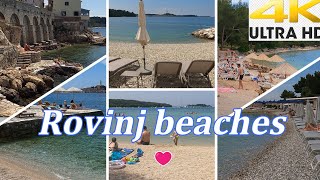 Rovinj Beaches 🏖️ Croatia 4K [upl. by Sweyn]