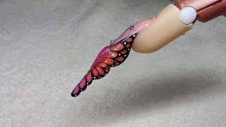 TUTORIAL UÑAS DE GEL Butterfly Nail [upl. by Yentruok595]