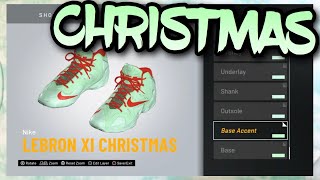 NBA 2K20 Shoe Creator  Nike LeBron 11 “Christmasquot [upl. by Sida878]