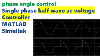 Single phase half wave ac voltage controller MATLAB Simulinkphase angle control [upl. by Alcus963]