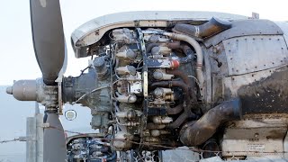 Big Old CURTISS WRIGHT AIRCRAFT ENGINES Cold Straing Up and Sound [upl. by Barbour]