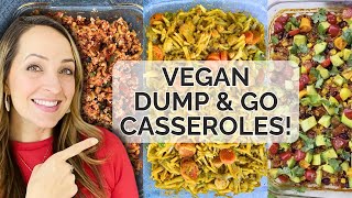 CHEAP and Easy Dump and Go Vegan Casseroles [upl. by Yttak]