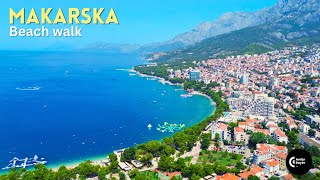 Makarska Croatia 4K  Makarska Riviera Walking Tour 2024 [upl. by Goltz555]