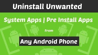 how to uninstall preinstalled apps on android phone  Root Required [upl. by Nyletak]