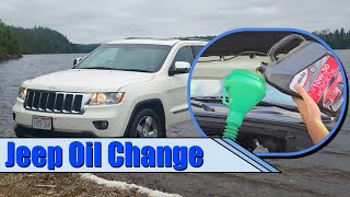 Jeep Oil Change with Filter Grand Cherokee 2011 [upl. by Notneb]