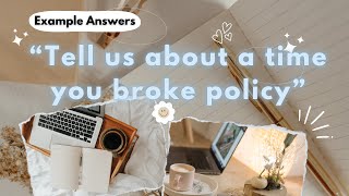 Nursing Interview Questions and Answers  quotTell us about a time you broke policyquot [upl. by Nodnyl]