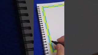 Simple border design 💕✍️🧿art youtubeshorts shortvideo shorts letsbegin9902 [upl. by Nims]