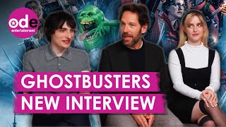 Paul Rudd Finn Wolfhard amp McKenna Grace Interview Takes a Weird Turn [upl. by Orelu]