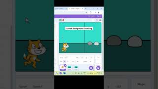 Scratch Background Scrolling scratch coding kidscoding shorts youtube technicalhut games [upl. by Yasmar229]