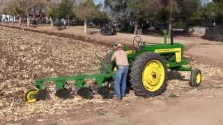 1957 John Deere 720 Diesel Plowing The Field At Sahuaro Ranch Park 2814 [upl. by Gino218]