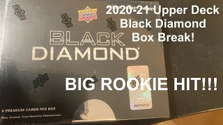 NEW 202021 Upper Deck Black Diamond Box Break BIG ROOKIE HIT [upl. by Annohs548]