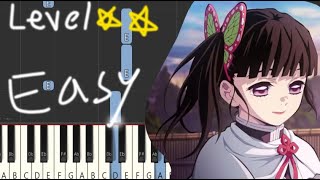 Gurenge  Demon Slayer OP│Easy Piano Tutorial [upl. by Beaudoin36]