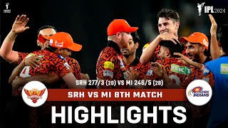 IPL 2024 SRH vs MI 8th Match HIGHLIGHTS  SRH vs MI Match Highlights Travis Head  Abhishek Sharma [upl. by Jessica794]