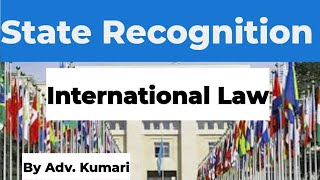 Recognition of State in HindiInternational lawLaw optional [upl. by Akerehs]