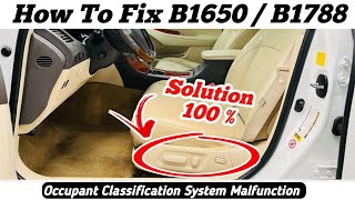 B1650 occupant classification system malfunction  B1788 occupant classification Calibration [upl. by Durkin356]