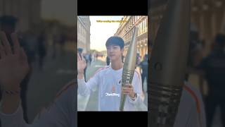 Jin for Olympics Torch Relay😍💖 shorts bts jin seokjin [upl. by Etteloc]