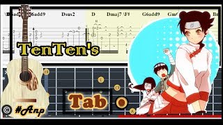 Guitar Tab  TenTens Theme Naruto Shippuden OST Fingerstyle Tutorial Sheet Lesson Anp [upl. by Arretnahs667]