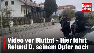 Video vor Bluttat  Hier fährt Roland D seinem Opfer nach  kronetv NEWS [upl. by Giesecke464]