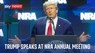 Donald Trump delivers a speech at the NRA Leadership Forum in Texas [upl. by Cull610]