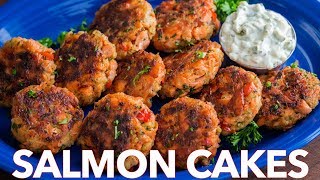 How To Make Salmon Cakes Recipe  Quick and Easy Salmon Patties [upl. by Sipple158]