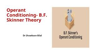 Operant Conditioning BF Skinner Theory with Educational Implications [upl. by Rintoul]