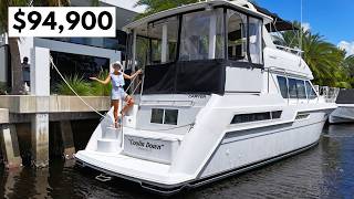 ONLY 94900 YachtHome🤩 1998 Carver 405 Aft Cabin Motor Yacht Tour [upl. by Ming]