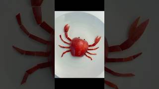 CRAB APPLE Playing with my food has never been more fun 🦀🍎 edibleart [upl. by Conah]