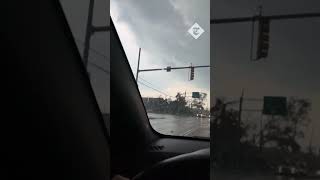 Powerful tornado lifts off roof of building in Ohio suburb [upl. by Ryder]