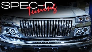 SPECDTUNING INSTALLATION VIDEO 2004  2011 CHEVY COLORADO GMC CANYON FRONT GRILL [upl. by Johnathan]