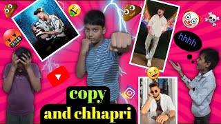 copy and chhapri and elvish yadav ki first copyitshimanshukashyap01 roast 🤡🤡 [upl. by Noirda]