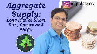 Aggregate Supply – Long Run amp Short Run Curves and Shifts Hindi [upl. by Adila]