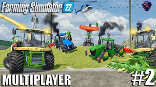 Harvesting 2500000L of CORN SILAGE  Community Multiplayer  Farming Simulator 22  Episode 2 [upl. by Onil]