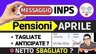 📑 PENSIONI APRILE ➜ INPS SBAGLIA I CALCOLI con AUMENTI NETTI PIù BASSI e PAGAMENTI PRIMA DI PASQUA [upl. by Alleris]