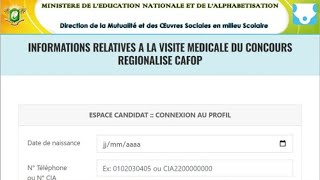 Concours De CAFOP 2024  Comment Consulter Les Résultats Visite Médicale Et Imprimer LAttestation [upl. by Offen]