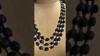 Natural Blue Sapphire With Pearls Necklace bluesapphire beadsnecklace mala [upl. by Acilejna807]