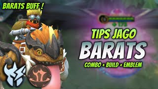 CARA MAIN BARATS BUFF  BUILD amp EMBLEM BARATS TERBARU 2023   BARATS JUNGLER GAMEPLAY [upl. by Morgun276]