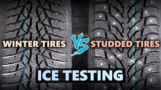 Winter Tires VS Studded Tires ❄ Whats better on ICE [upl. by Atikir]