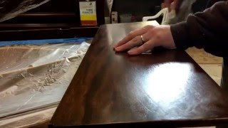 Using pumice and linseed oil to polish lacquer [upl. by Morgan395]