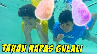 LOMBA TAHAN NAFAS DI KOLAM RENANG SAMBIL MAKAN GULALI  Tantangan Lucu  CnX Adventurers [upl. by Orelle]